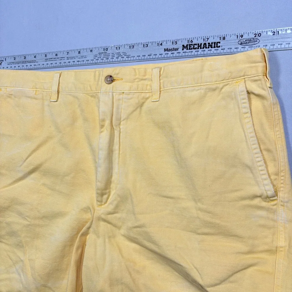 Polo Ralph Lauren Salinger Chino Shorts Mens 40 Yellow Straight Fit Cotton Twill